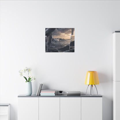 Fukinsei Ocean Wave Canvas Art - Dark Japandi Shadow Zen
