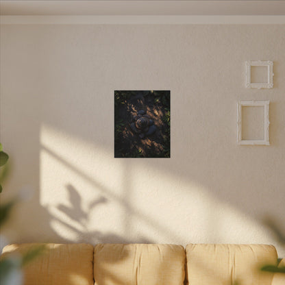 Ma River Stones Canvas Art - Dark Japandi Dark Texture