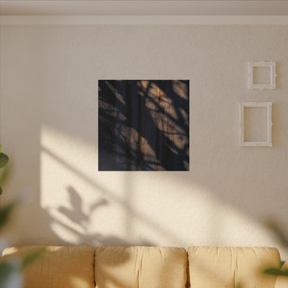 Dark Japandi Shadow Play in Golden Hour | Shadow Zen Canvas Art