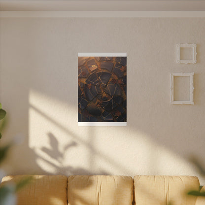 Autumn Cracked Earth Gold Repair Canvas Art | Philosophical Decor