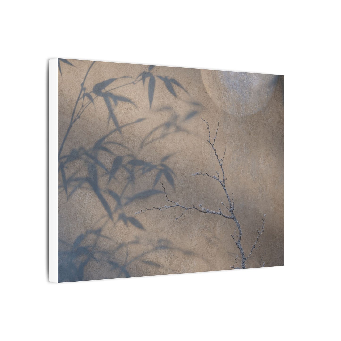 Shadow Play Canvas Art | Winter Japandi Japanese Pattern Art