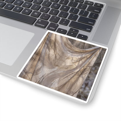 Silk Drape Japanese Pattern Sticker | Neutral Japandi Art Art Print