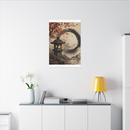 Ma Stone Lantern Canvas Art - Zen Enso