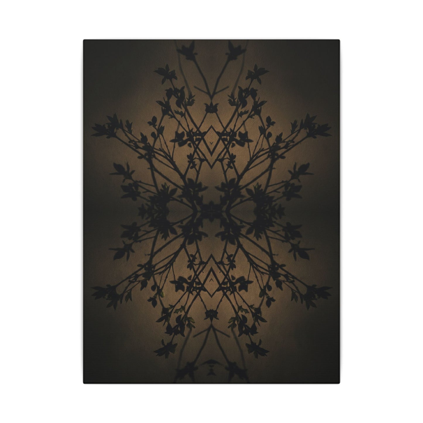 Golden Hour Shadow Play Canvas Art - Dark Japandi Seijaku