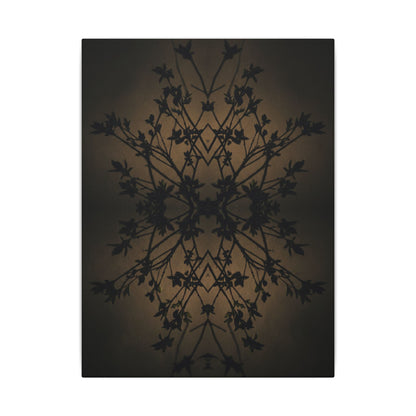 Golden Hour Shadow Play Canvas Art - Dark Japandi Seijaku