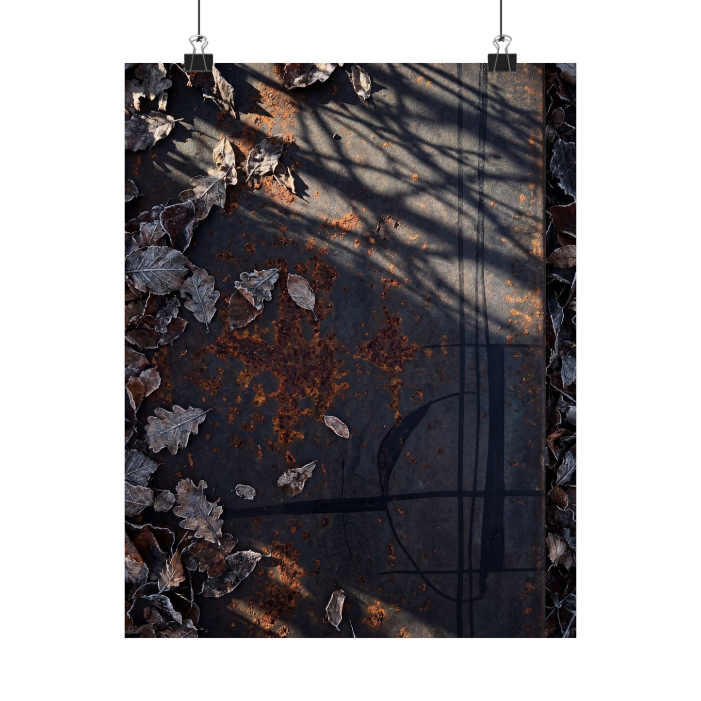 Rust Patina Winter Wall Art Print | Dark Japandi Bold Design Art Print