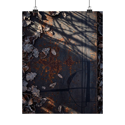 Rust Patina Winter Wall Art Print | Dark Japandi Bold Design Art Print