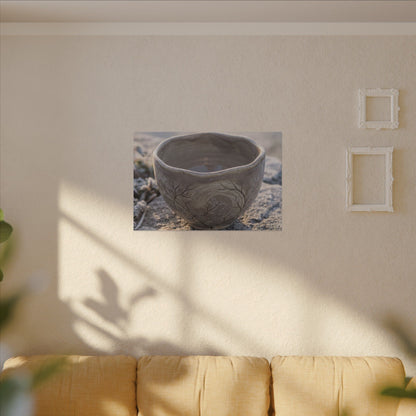 Seijaku Ceramic Bowl Canvas Art - Japandi Japanese Pattern