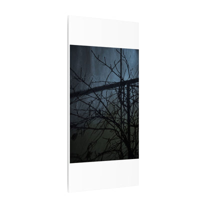 Moonlight Shadow Play Canvas Art - Dark Japandi Shibui