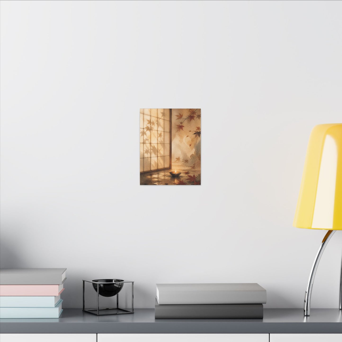 Candlelight Shoji Screen Canvas Art - Japandi Ma