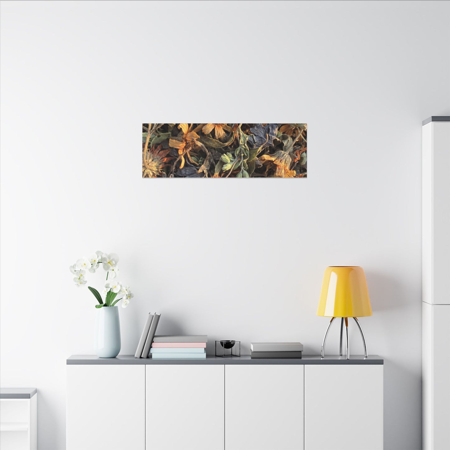 Spring Dried Flowers Japanese Pattern Canvas Art | Warm Decor