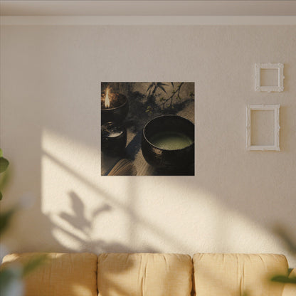 Ma Tea Ceremony Canvas Art - Zen Sumi E