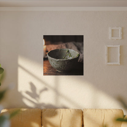 Ceramic Bowl Spring Canvas Art | Japandi Neutral Design