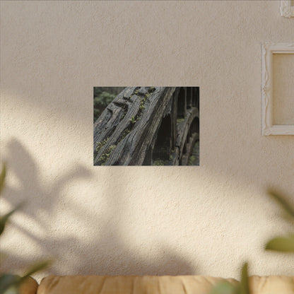 Overcast Wooden Bridge Canvas Art - Japandi Kanso