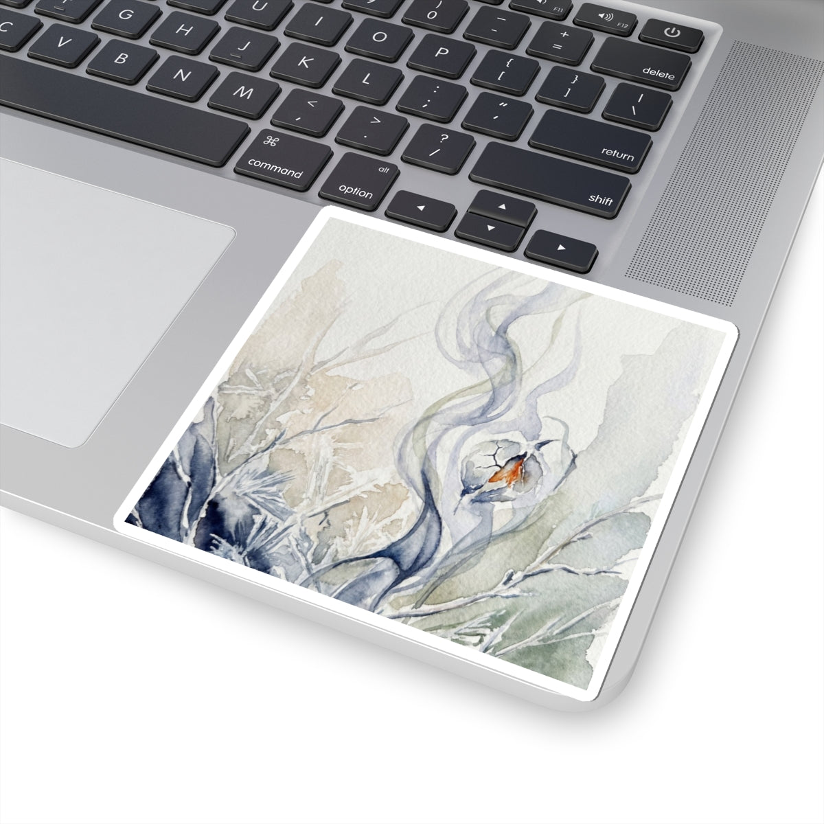 Datsuzoku Incense Smoke Sticker - Japandi Watercolor Art Print