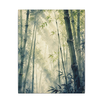Bamboo Grove Spring Canvas Art | Zen Serene Design