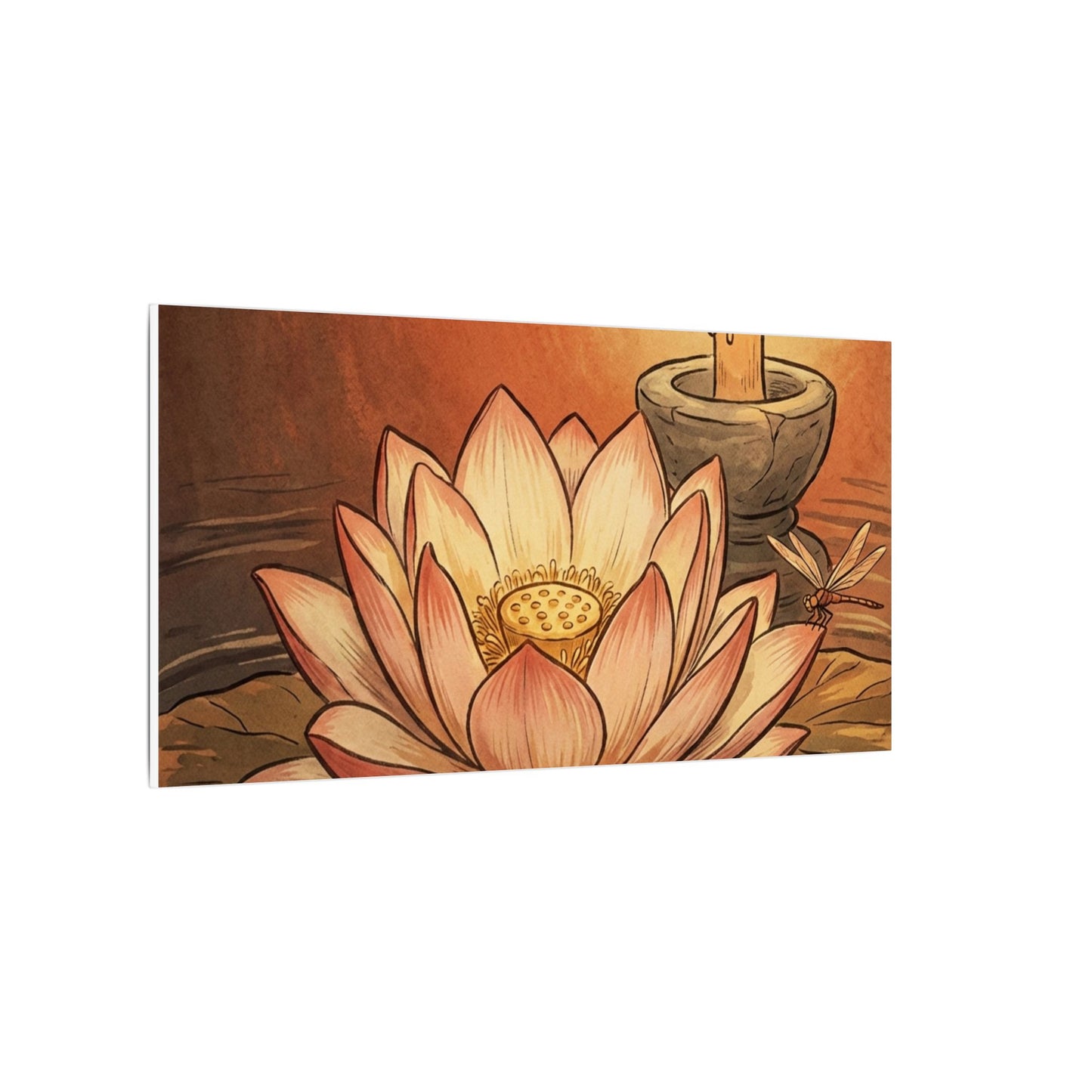 Fukinsei Dried Flowers Canvas Art - Japandi Texture