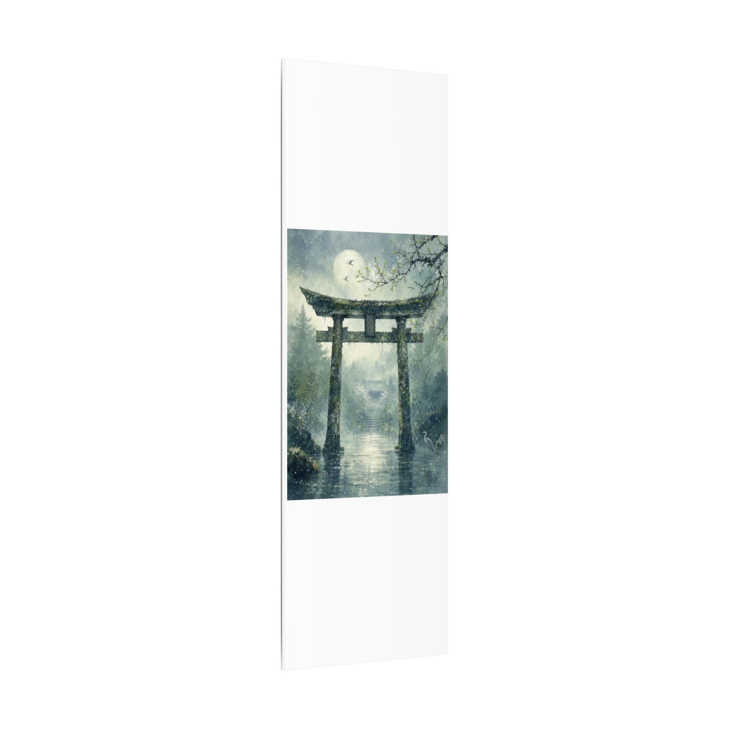 Earthy Torii Gate Canvas Art - Watercolor Japandi
