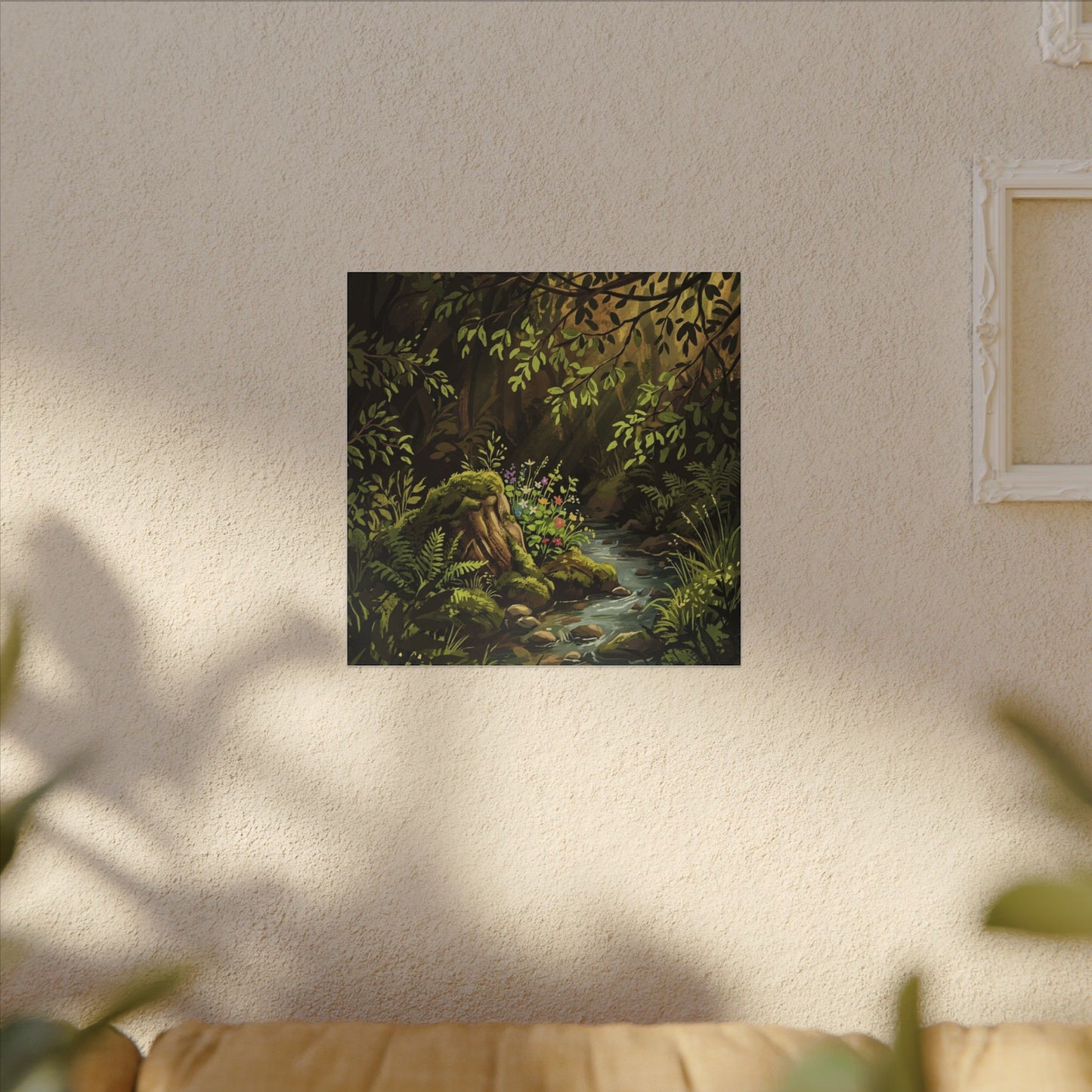 Golden Hour Silk Drape Canvas Art - Dark Japandi Datsuzoku