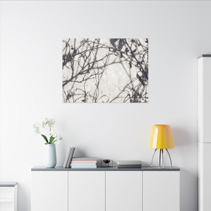 Winter Shadow Play Japanese Pattern Canvas Art | Elegant Decor