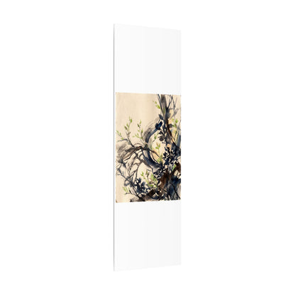 Ma Shadow Play Canvas Art - Dark Japandi Charcoal Ink
