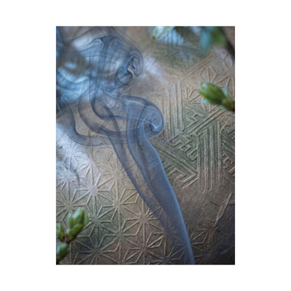 Kanso Incense Smoke Wall Art Print - Japandi Japanese Pattern