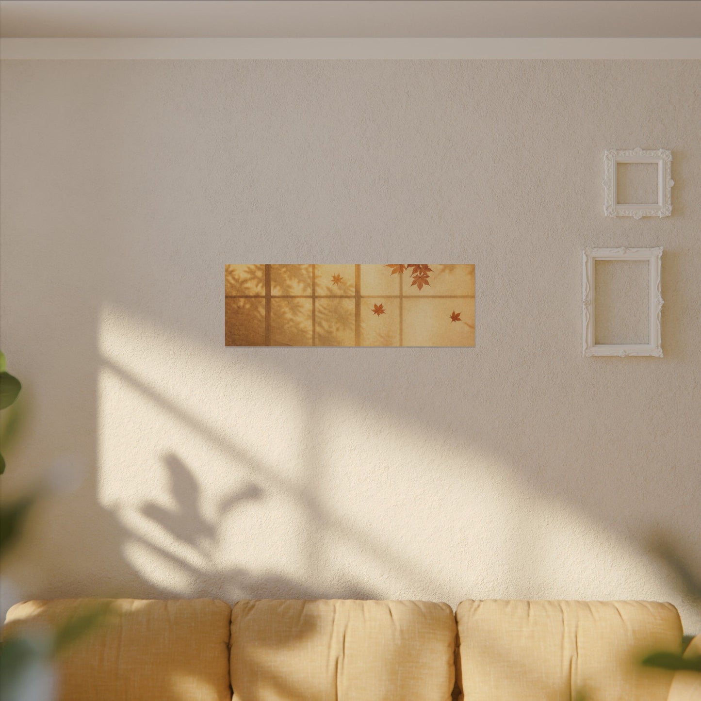 Shoji Screen Texture Canvas Art | Earthy Japandi Art