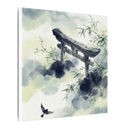 Torii Gate Sumi E Canvas Art | Serene Zen Art