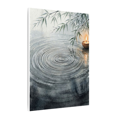 Water Ripple Sumi E Canvas Art | Calm Zen Art
