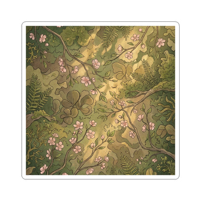 Summer Cherry Blossom Forest Whimsy Sticker | Rustic Decor