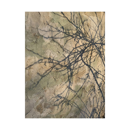 Shadow Play Winter Wall Art Print | Japandi Earthy Design
