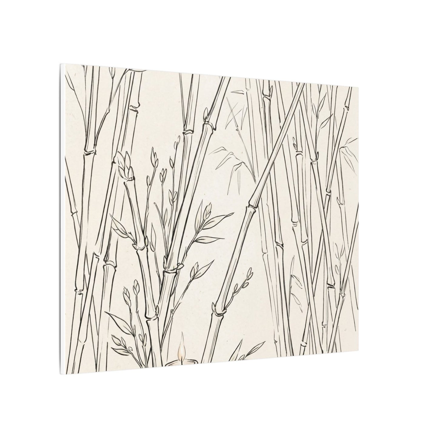 Candlelight Bamboo Grove Canvas Art - Japandi Fukinsei