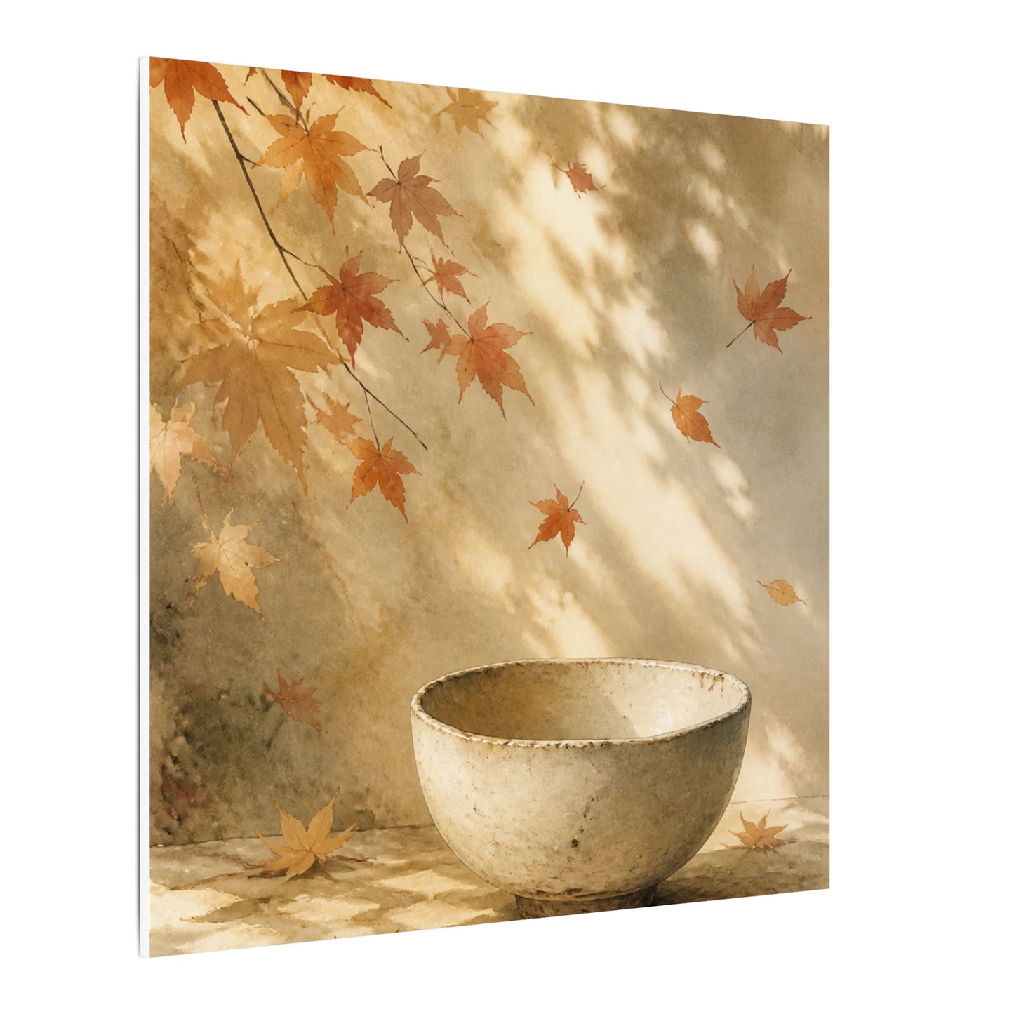 Japandi Ceramic Bowl in Dappled | Watercolor Canvas Art
