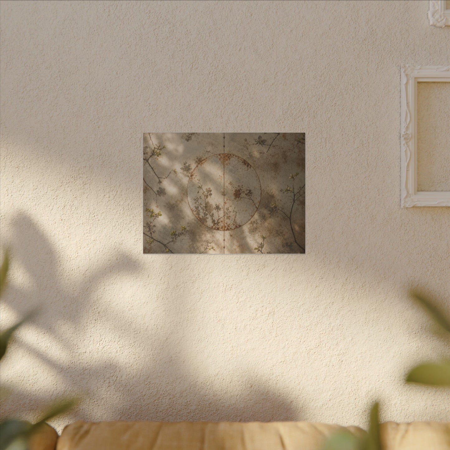 Japandi Rust Patina in Dappled | Japanese Pattern Canvas Art