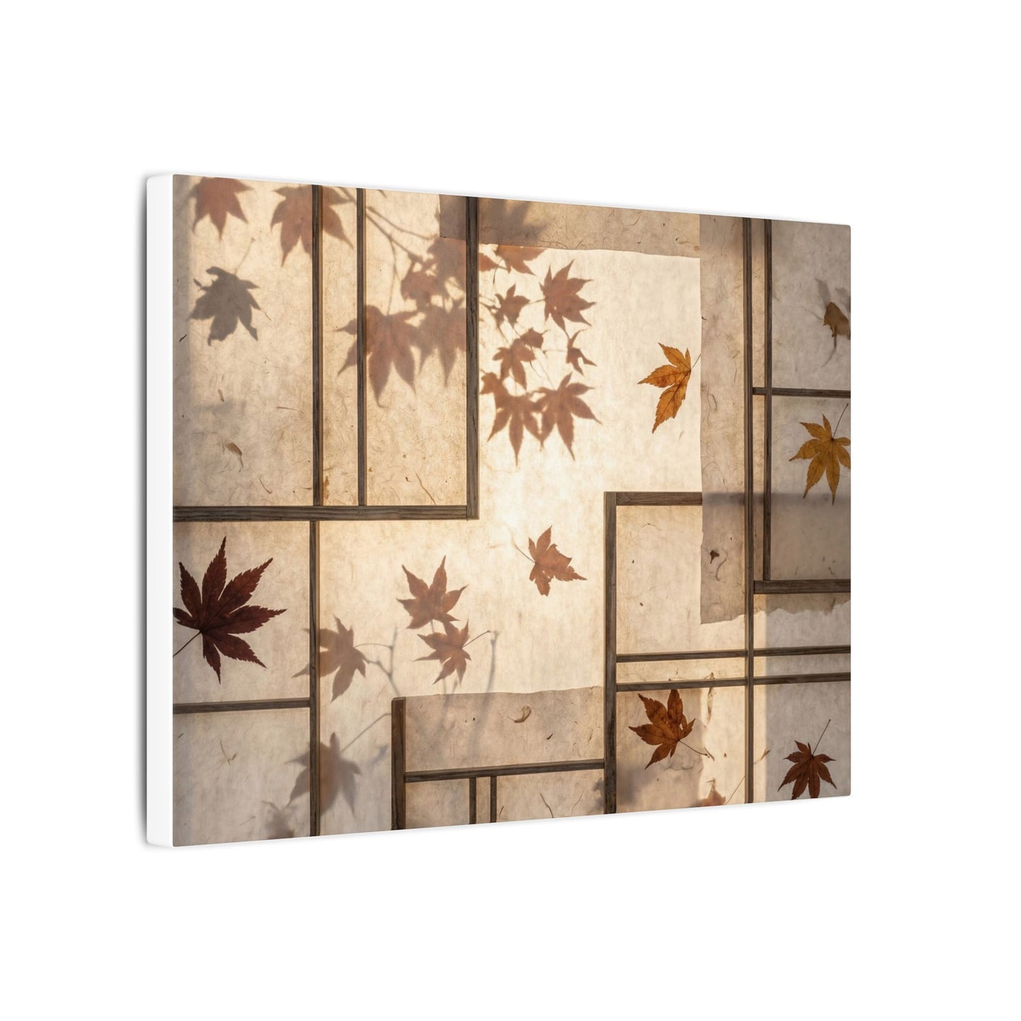 Shoji Screen Japanese Pattern Canvas Art | Neutral Japandi Art