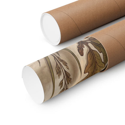 Spring Silk Drape Herbarium Wall Art Print | Nostalgic Decor