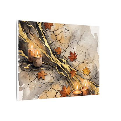 Cracked Earth Autumn Canvas Art | Japandi Warm Design