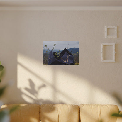 Paper Fold Canvas Art | Spring Kintsugi Gold Repair Art