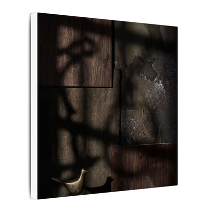 Dark Japandi Shadow Play in Candlelight | Dark Texture Canvas Art