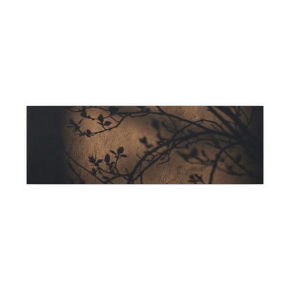 Dark Japandi Shadow Play in Golden Hour | Shadow Zen Canvas Art
