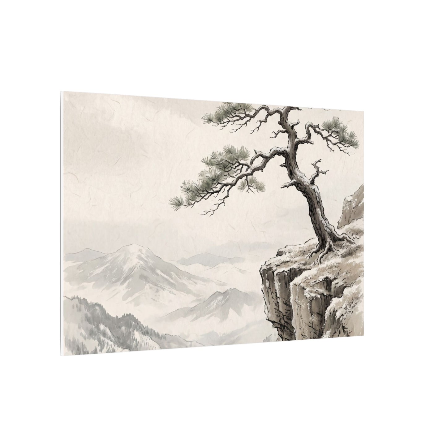 Seijaku Pine Tree Canvas Art - Japandi Japanese Pattern