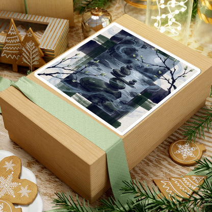 River Stones Spring Sticker | Zen Peaceful Design Art Print