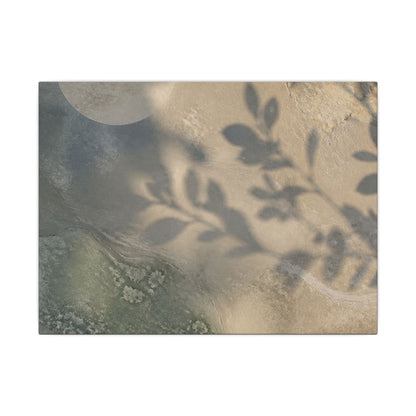Japandi Shadow Play in Moonlight | Texture Canvas Art