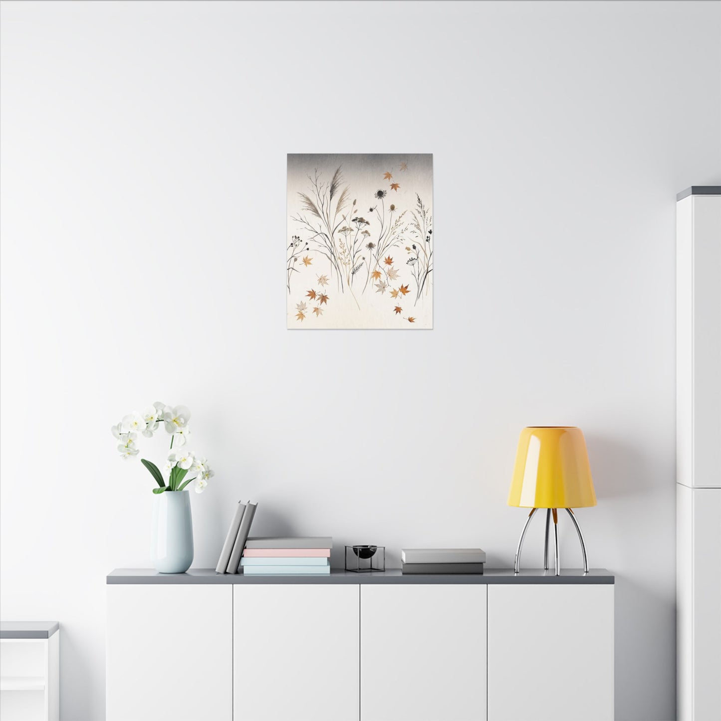 Dawn Dried Flowers Canvas Art - Japandi Kanso