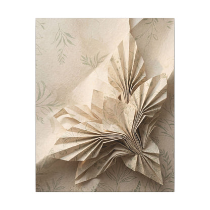 Paper Fold Summer Canvas Art | Japandi Neutral Design