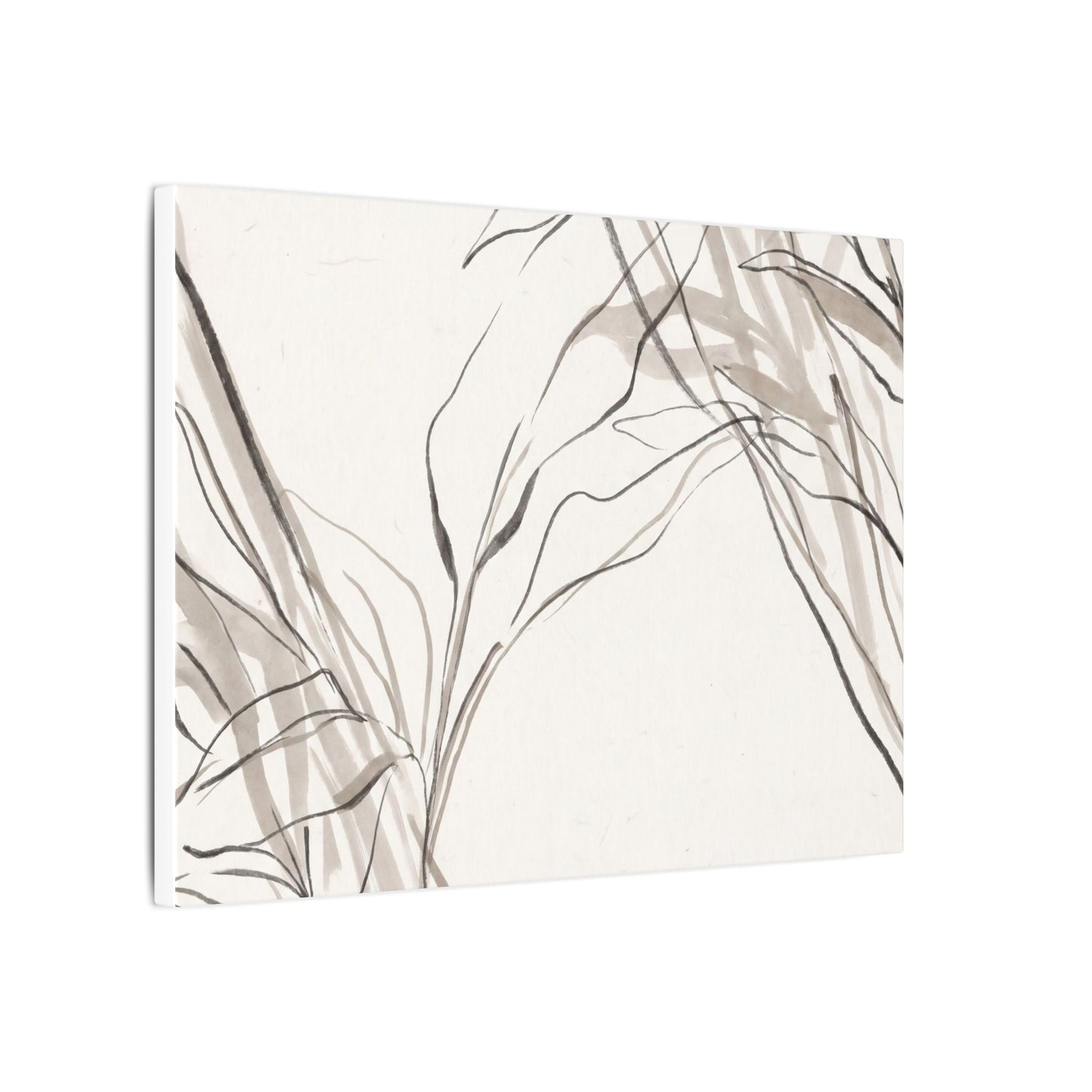 Neutral Shoji Screen Canvas Art - Minimal Line Japandi