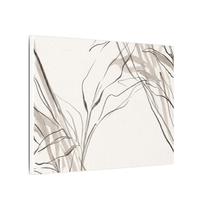Neutral Shoji Screen Canvas Art - Minimal Line Japandi