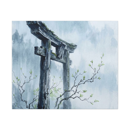 Torii Gate Canvas Art | Spring Zen Sumi E Art