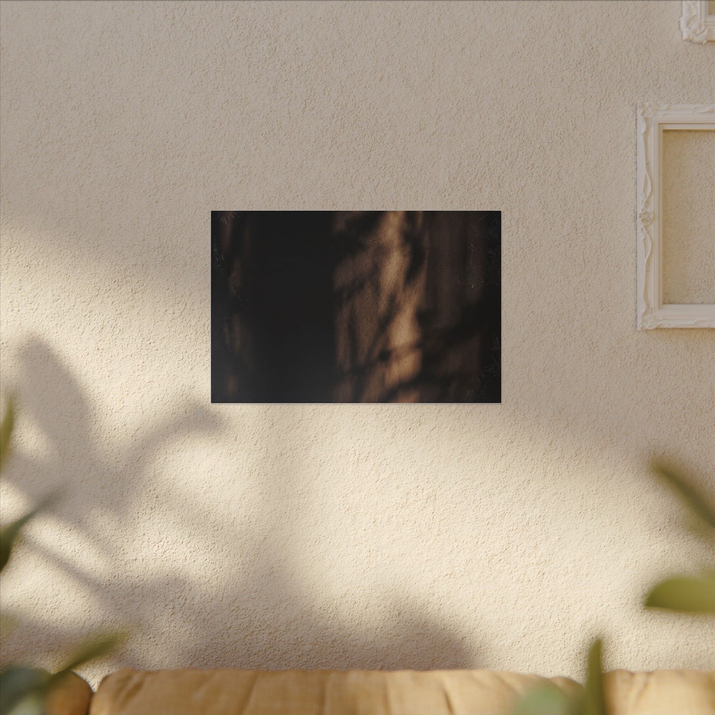 Winter Shadow Play Moody Minimal Canvas Art | Luxurious Decor