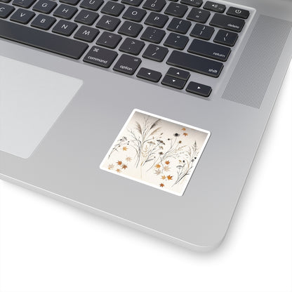 Autumn Dried Flowers Japanese Pattern Sticker | Elegant Decor
